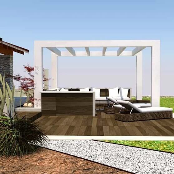 Zeichnung Gartenprojekt Friaul