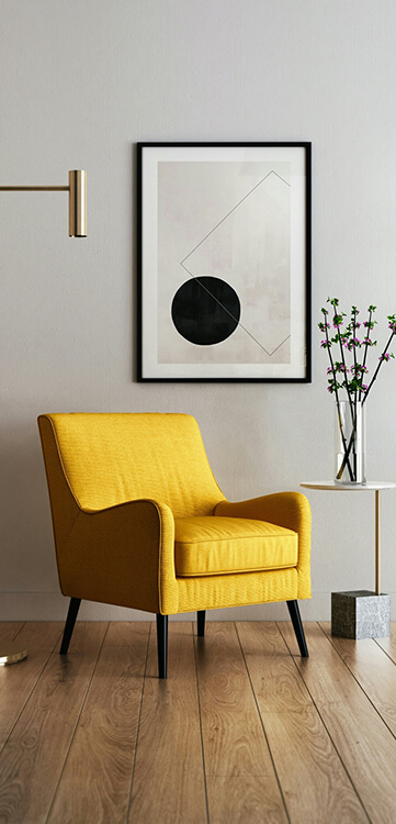 Gelber Couchsessel