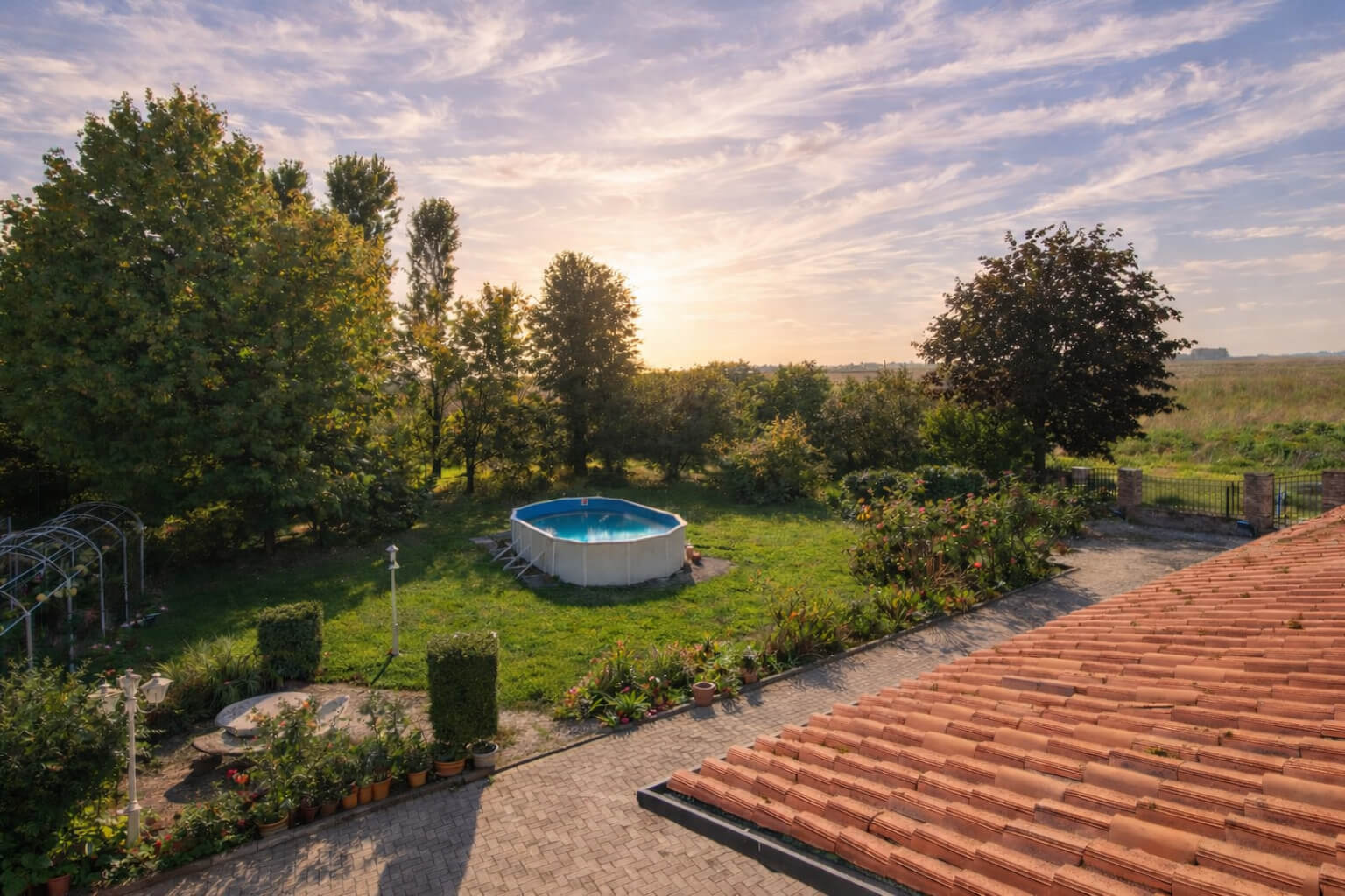 Gartenansicht von oben