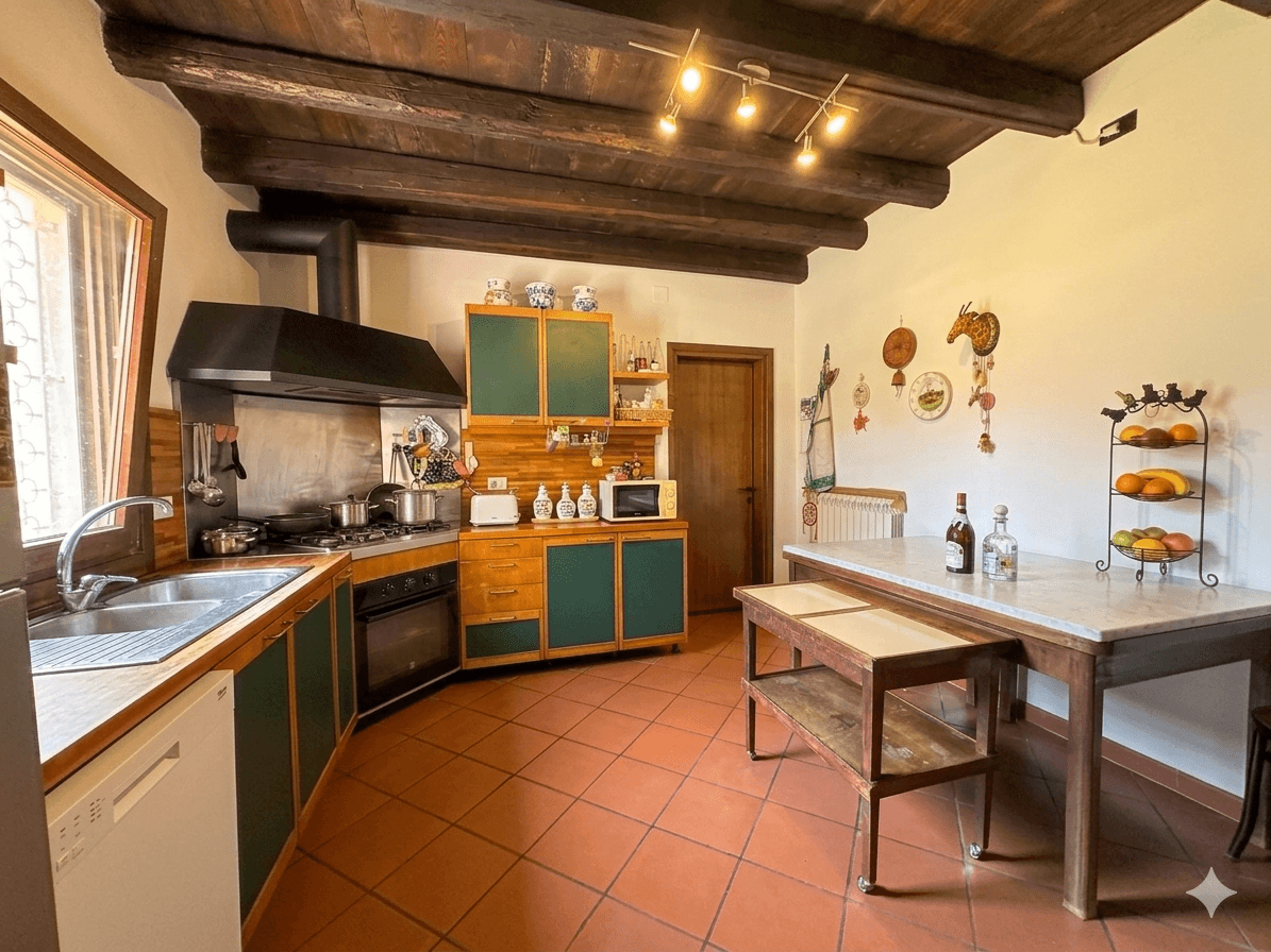 CA' IVELISE - Küche im Erdgeschoss